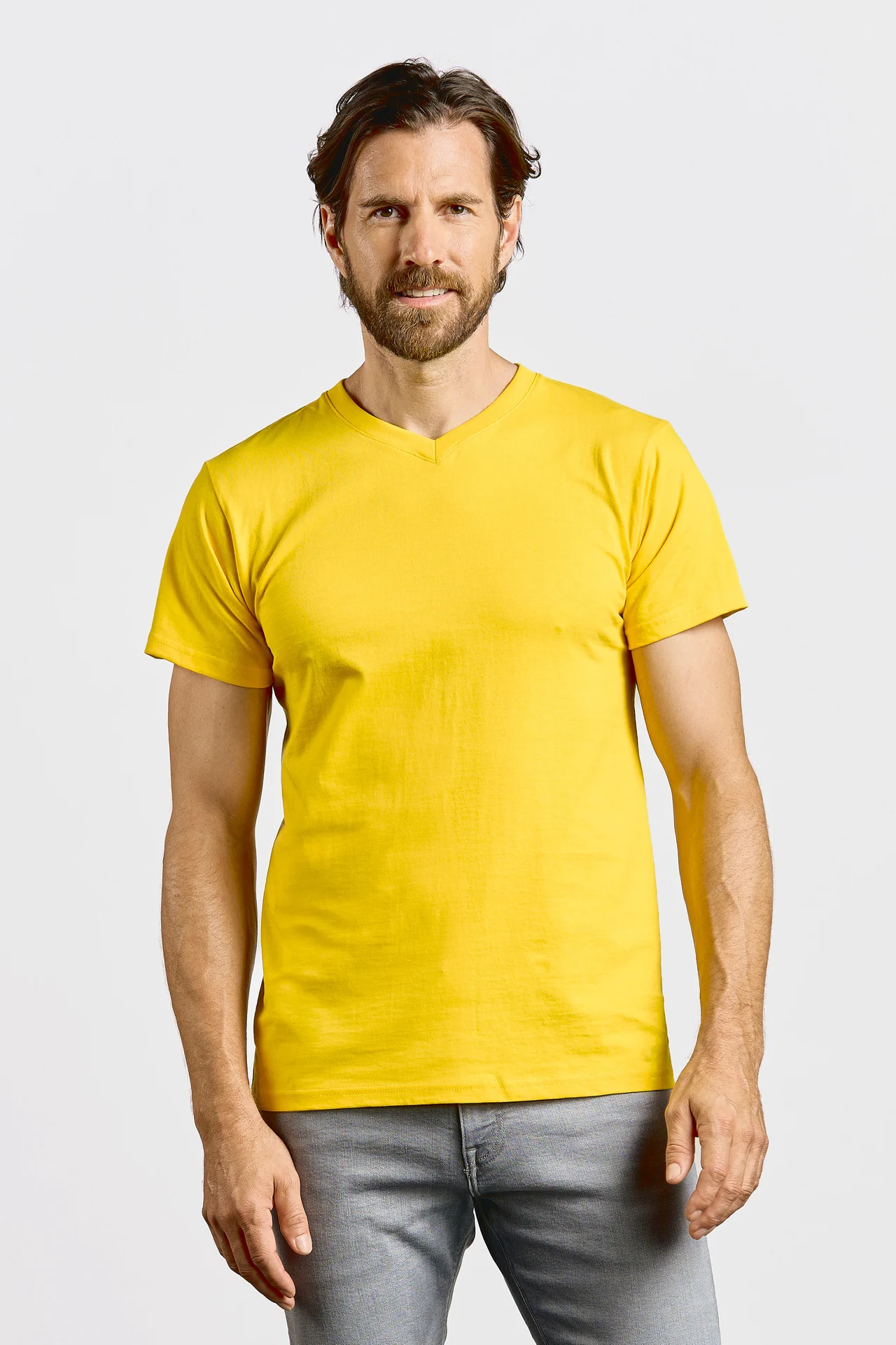 promodoro-3025-premium-v-neck-t-shirt-gold-model-0 Promodoro Men's Premium V-Neck-T