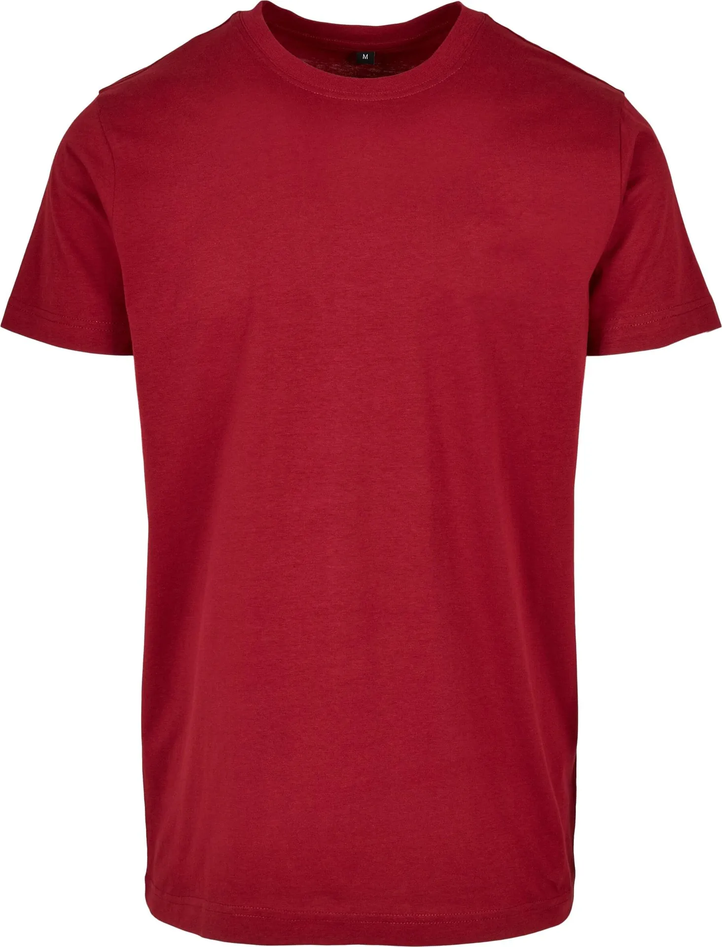 BYB-BB010-basic-round-neck-t-shirt-burgundy-front-4 Build Your Brand Basic Round Neck T-Shirt