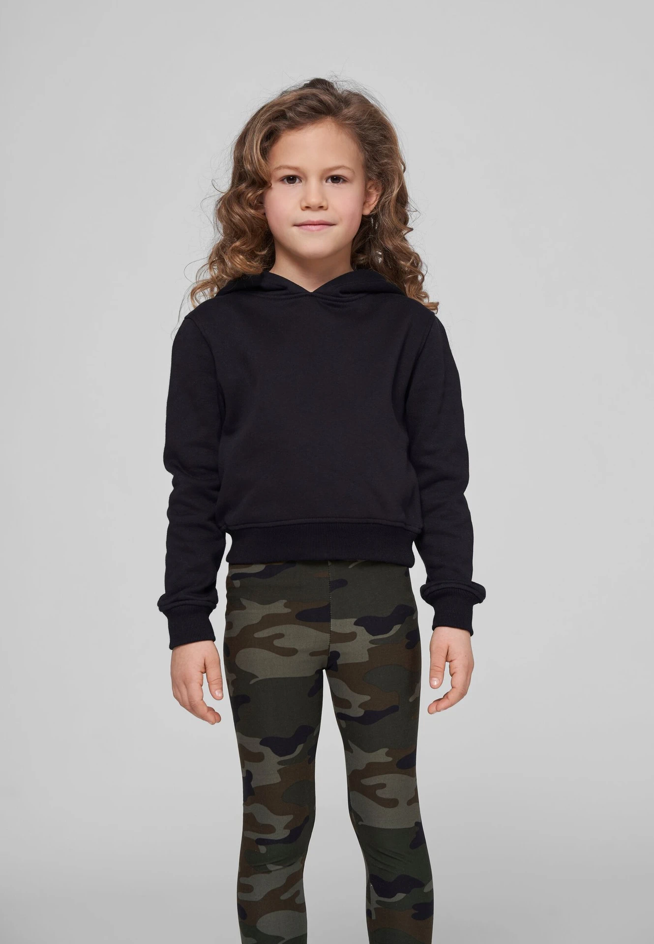 Build Your Brand Girls Cropped Sweat Hoody