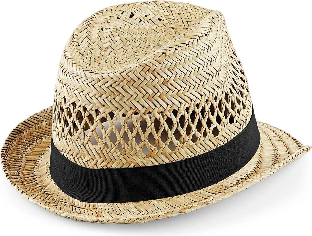 beechfield-b730-straw-summer-trilby-natural-back-4 Beechfield Straw Summer Trilby