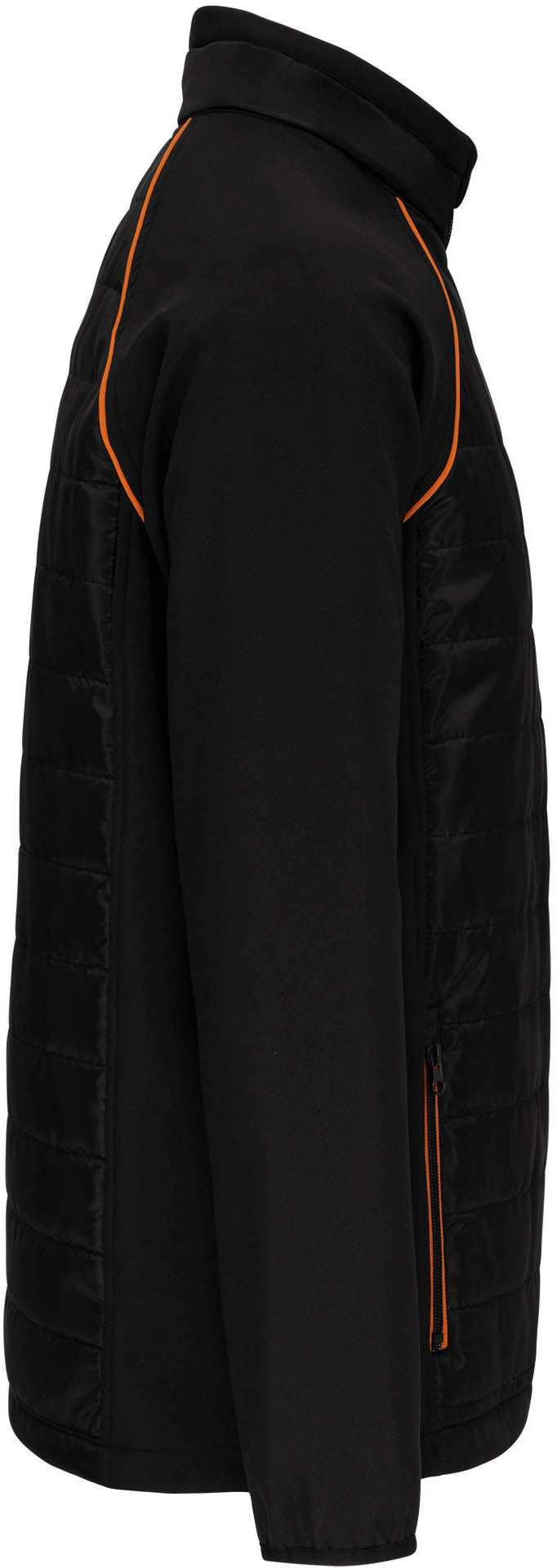 kariban-WK6147-workwear-hybrid-jacke-day-to-day-black-orange-right-5 Kariban Unisex Workwear Hybrid Jacke "Day-to-Day"