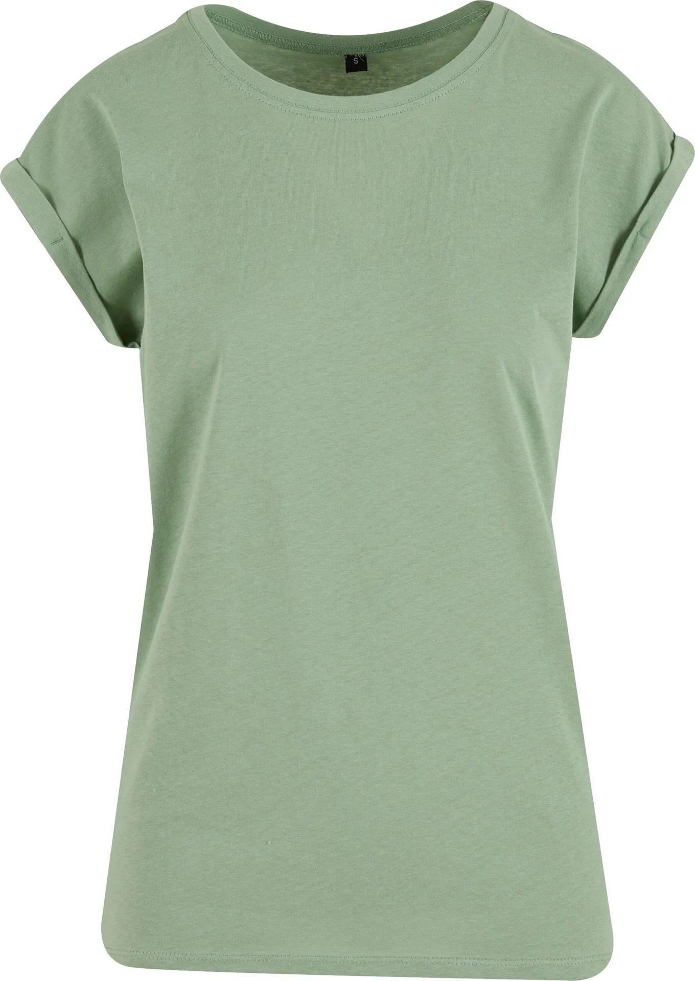 BYB-BY021-ladies-extended-shoulder-t-shirt-paleleaf-front-4 Build Your Brand Ladies Extended Shoulder Tee