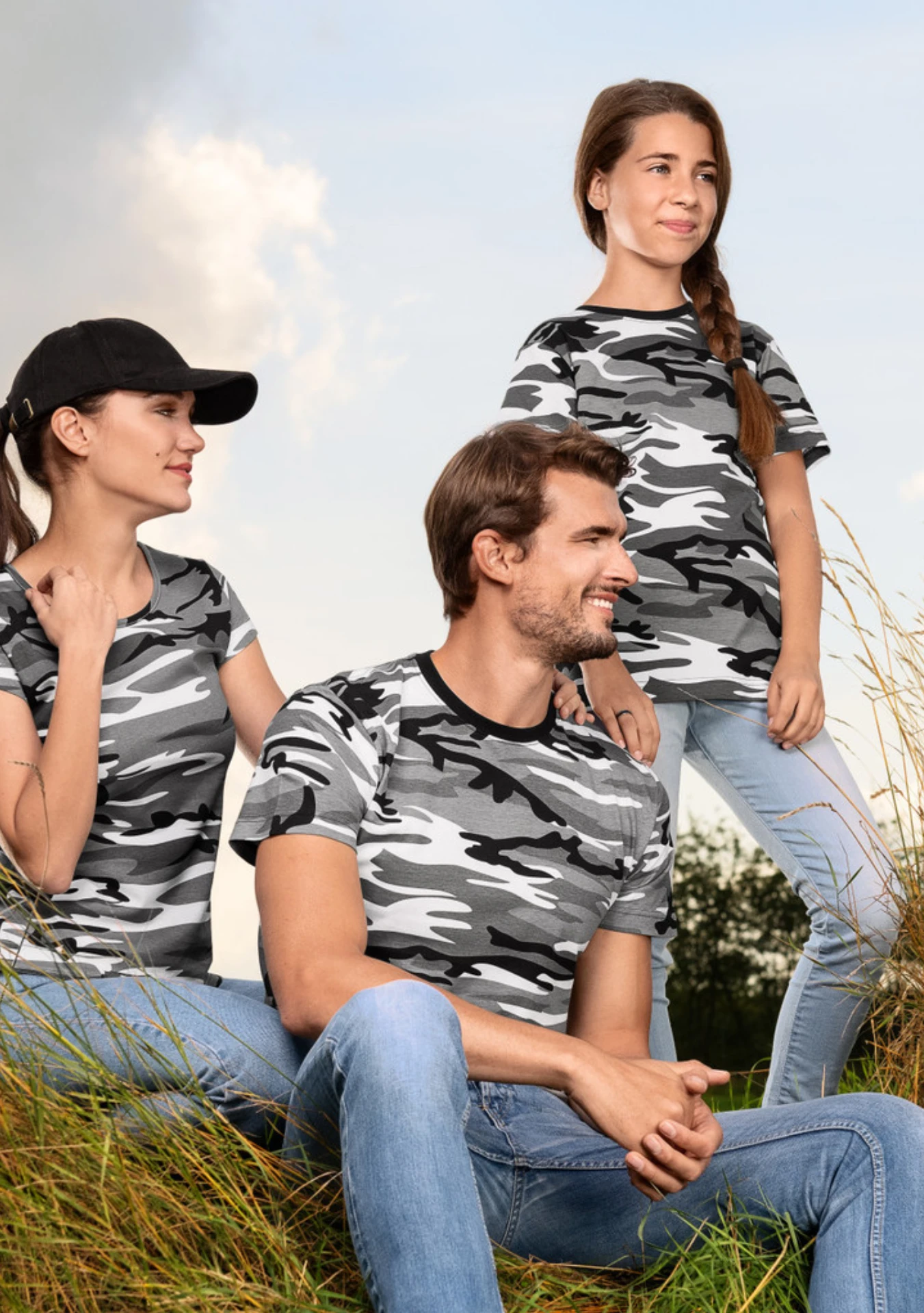 malfini-149-camouflage-t-shirt-kinder-camouflage-grau-model-0 MALFINI T-Shirt Kinder Camouflage 149