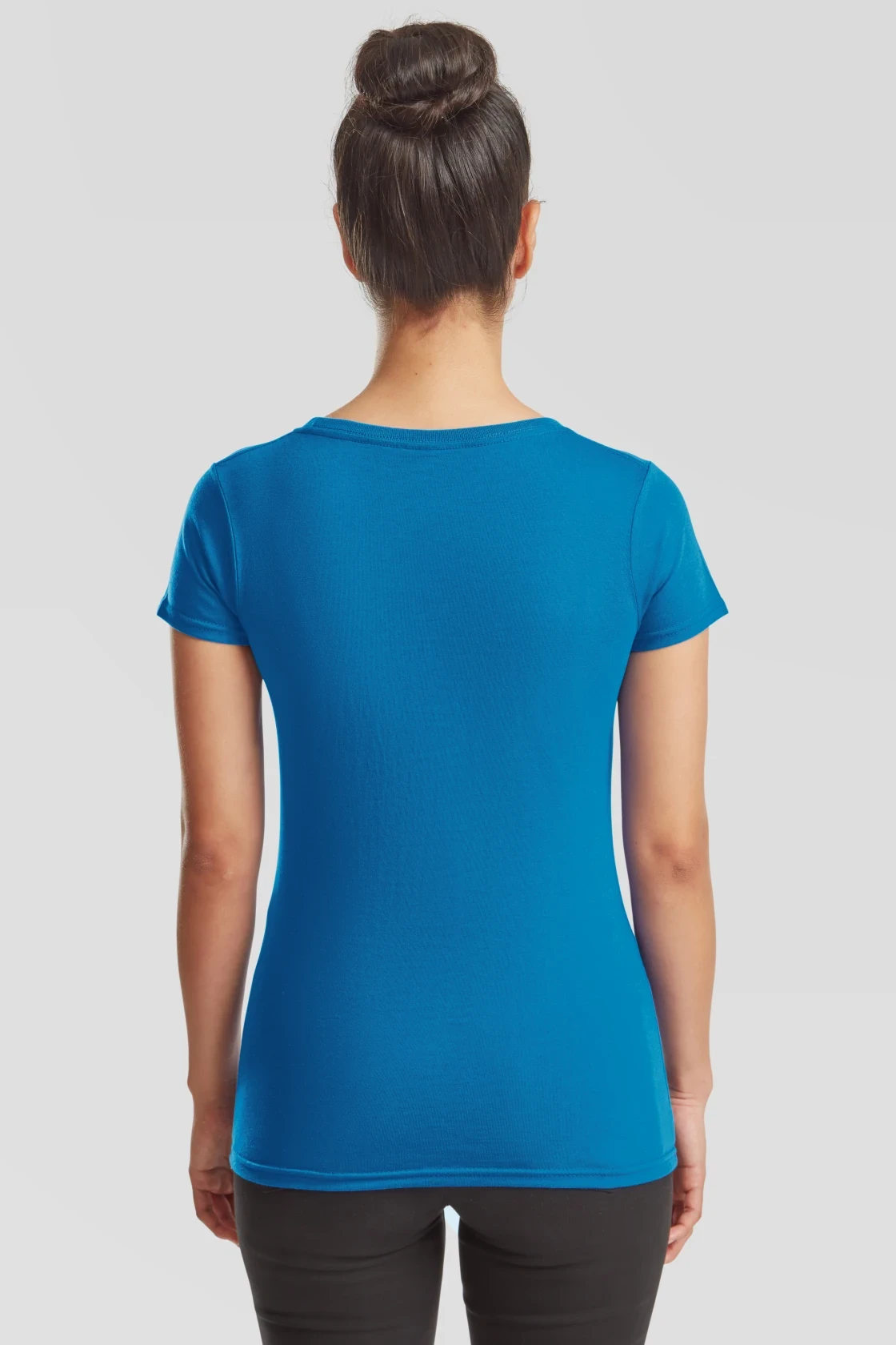 fruit-of-the-loom-61-424-0-ladies-iconic-195-t-shirt-azureblue-model-2 F.O.L. Ringspun Premium T Lady-fit
