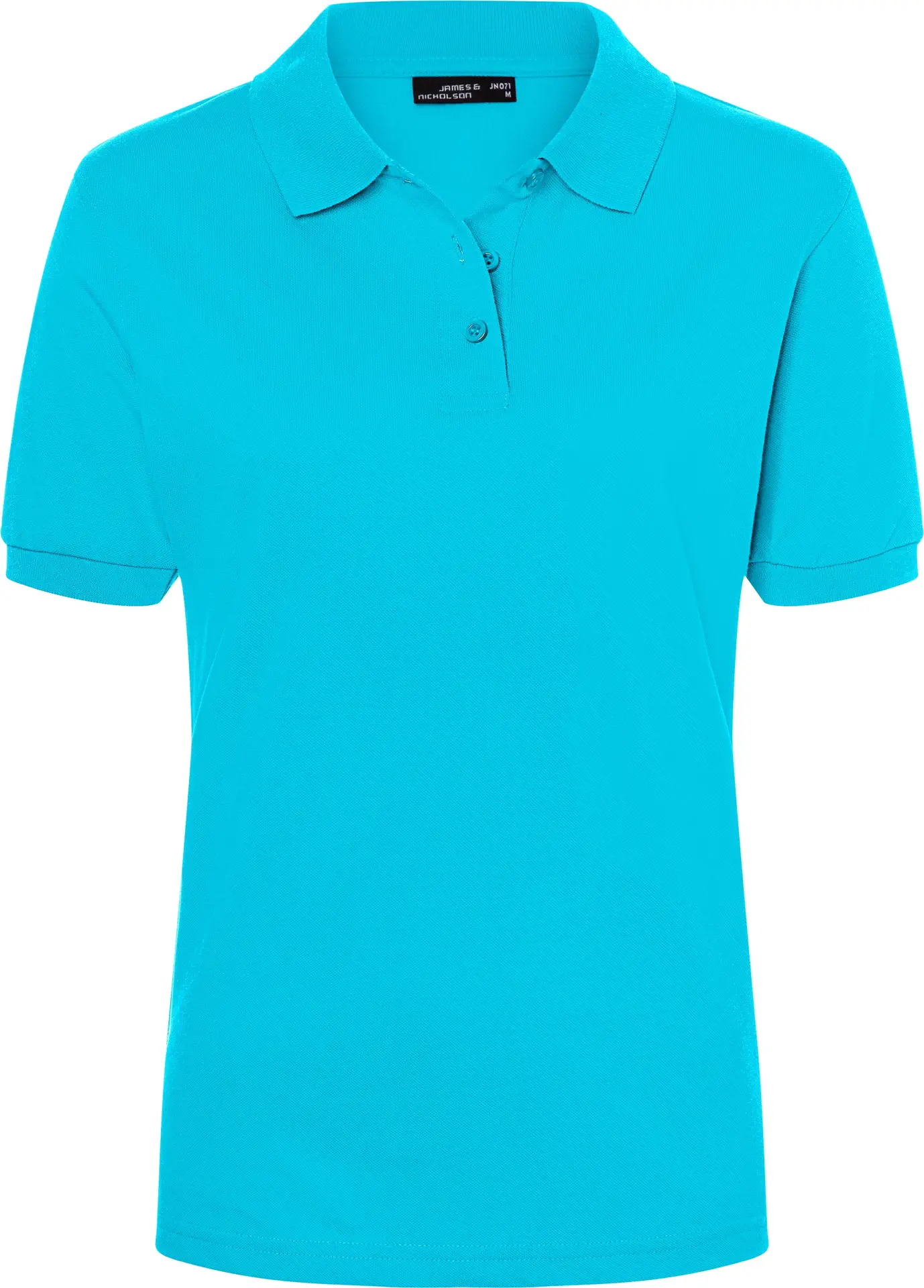 jn071-classic-poloshirt-ladies-pacific-front-3 James & Nicholson Ladies Classic Polo