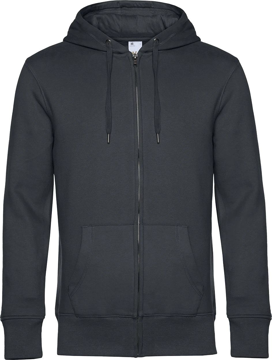BC-WU03K-KING-zipped-hood-asphalt-0 B&C King Zipped Hood Jacket