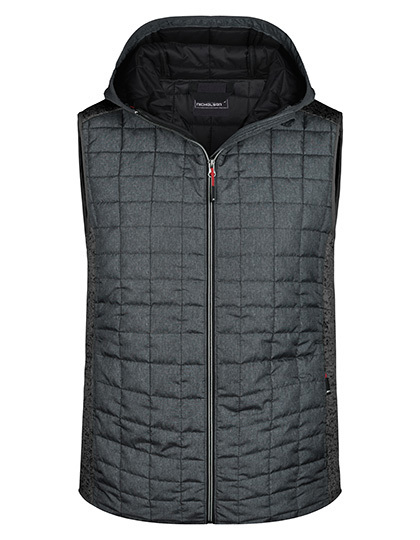 James & Nicholson Men's Knitted Hybrid Vest