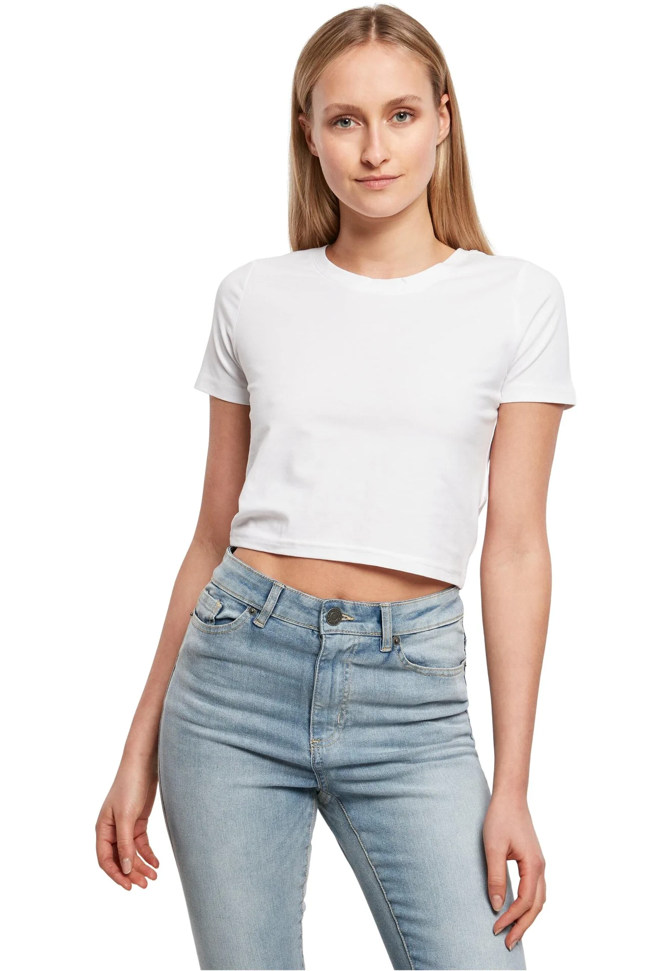 Build Your Brand Ladies Cropped Tee