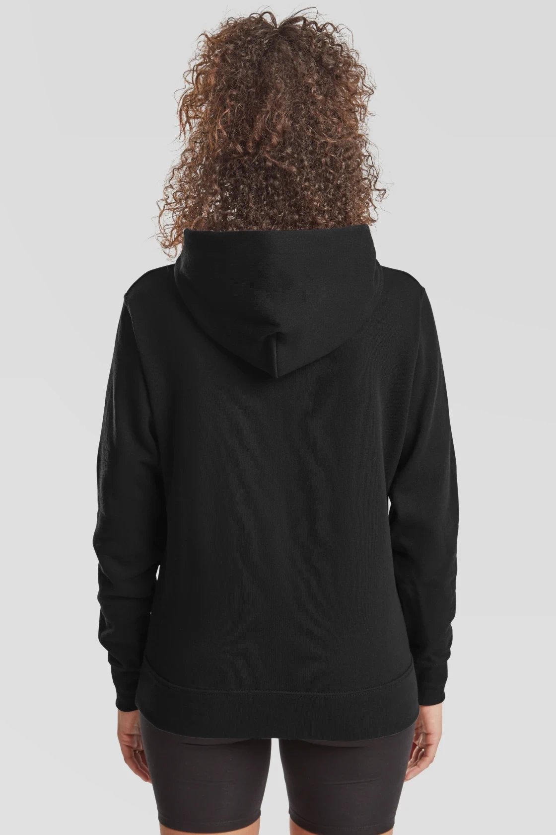 fruit-of-the-loom-62-038-0-ladies-classic-hooded-sweatshirt-black-model-2 F.O.L. Ladies Classic Hooded Sweat