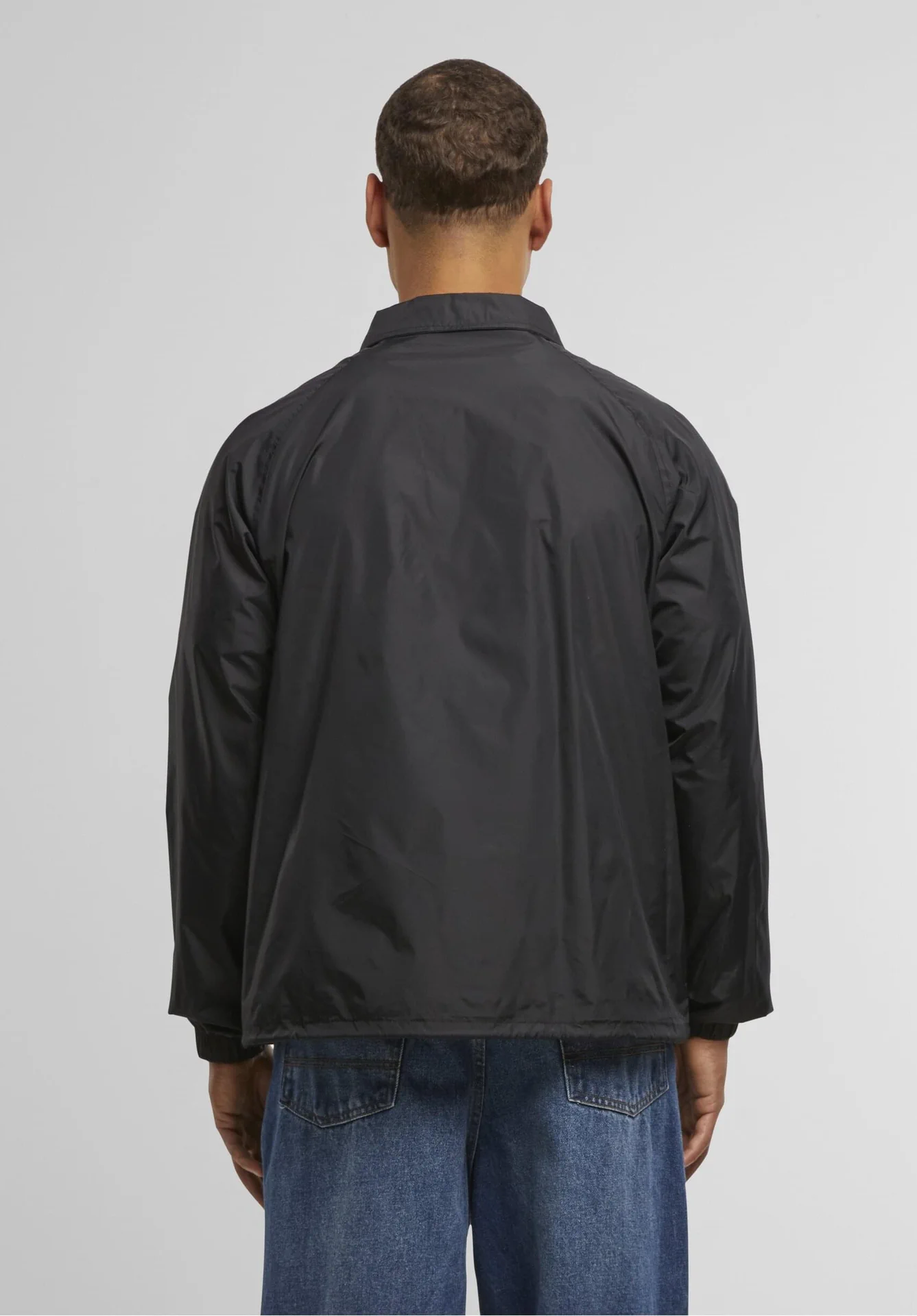 BYB-BY128-coach-jacket-black-model-2 Build Your Brand Coach Jacket