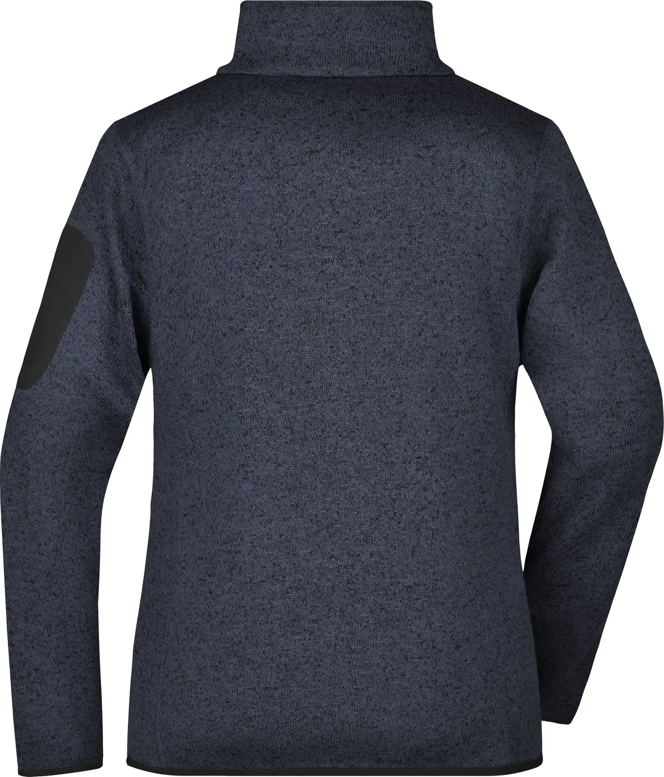 jn761-ladies-knitted-fleece-jacket-darkgreymelange-silver-back-5 James & Nicholson Ladies Knitted Fleece Jacket