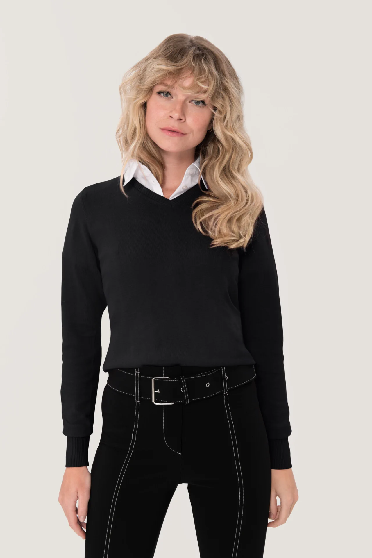 HAKRO Women-V-Pullover 133 Premium-Cotton HAKRO Women-V-Pullover 133 Premium-Cotton