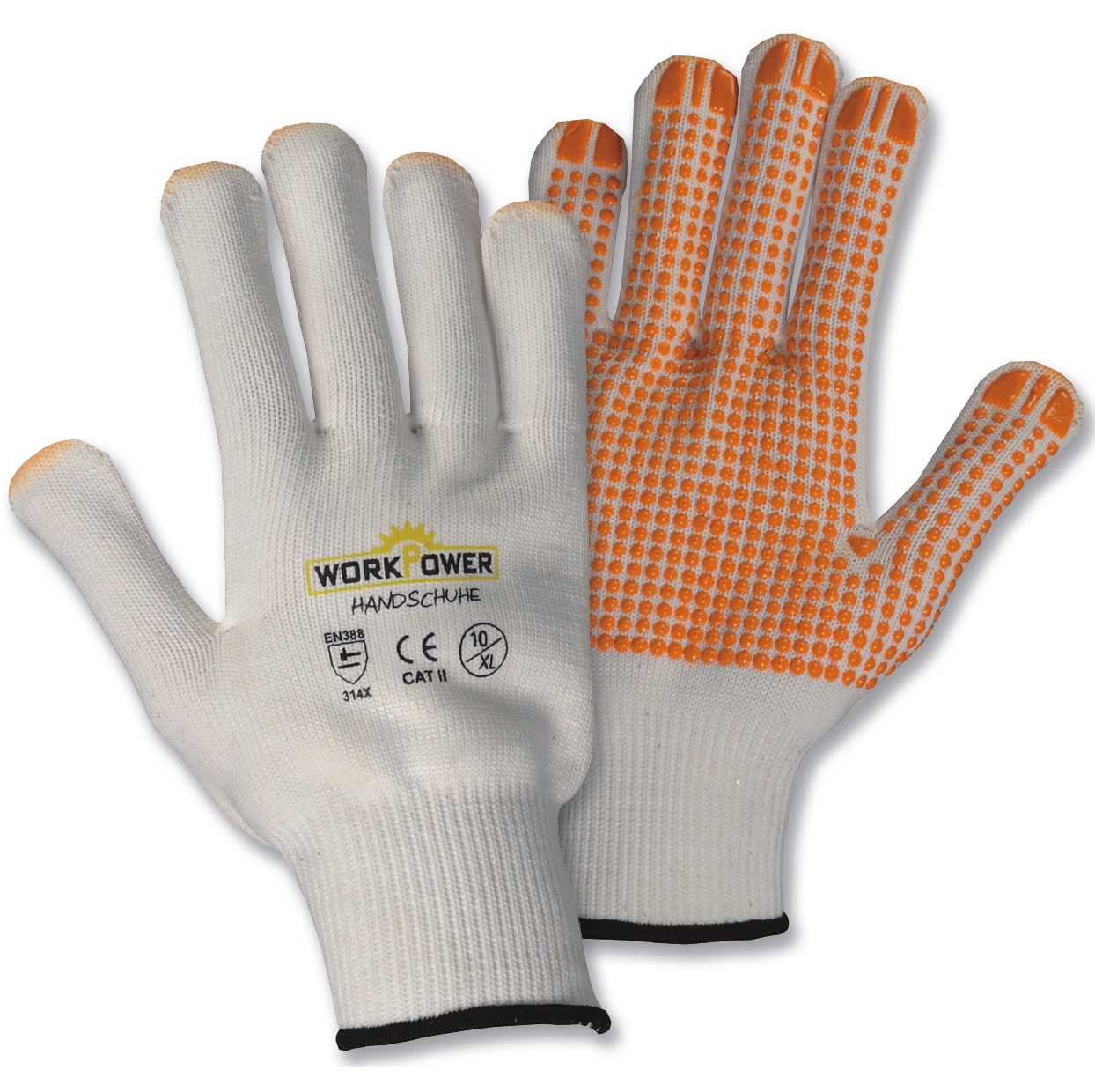 WORKPOWER Feinstrickhandschuh ORANGE DOT WORKPOWER Feinstrickhandschuh ORANGE DOT