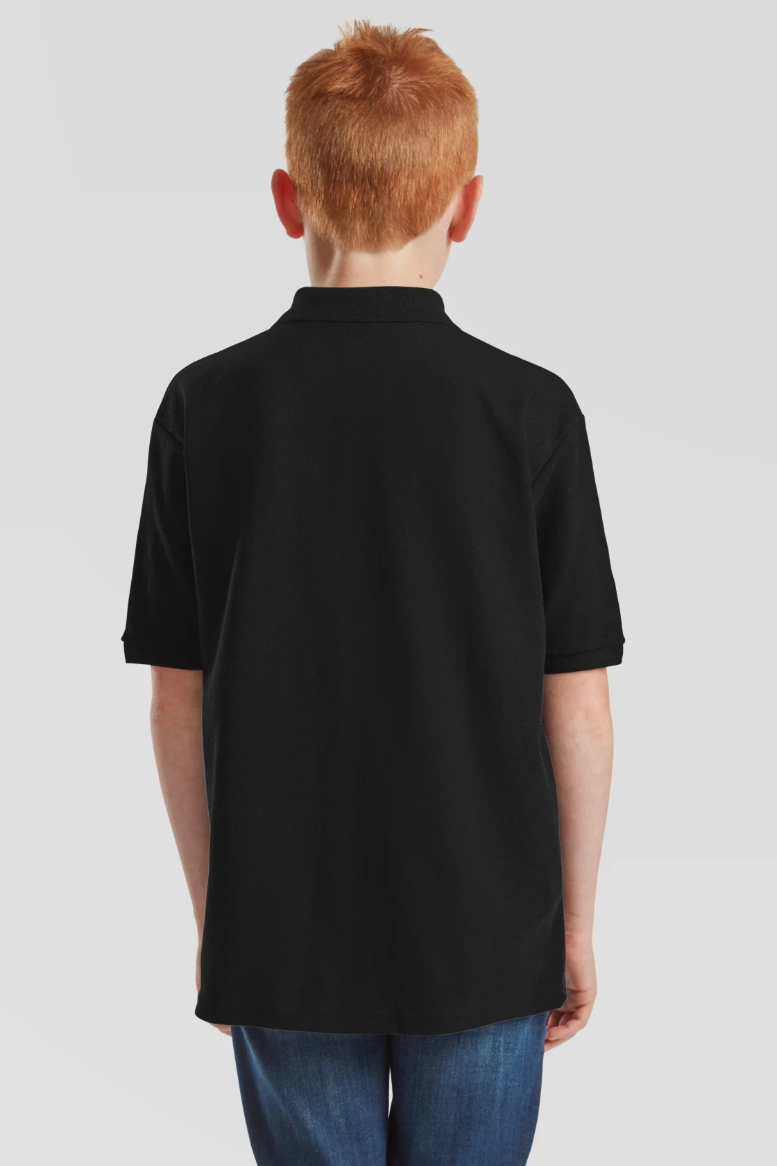 fruit-of-the-loom-63-417-0-kids-65-35-poloshirt-black-model-2 F.O.L. 65/35 Polo Kids