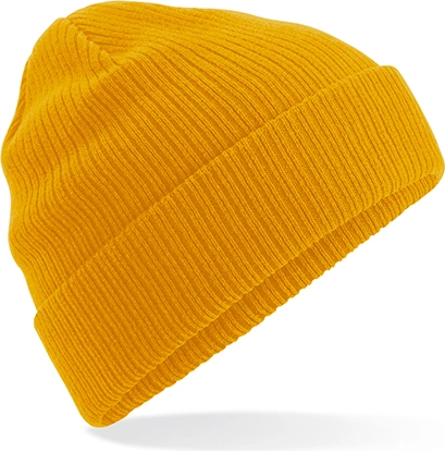 beechfield-b50n-organic-cotton-beanie-mustard-front-1 Beechfield Organic Cotton Beanie
