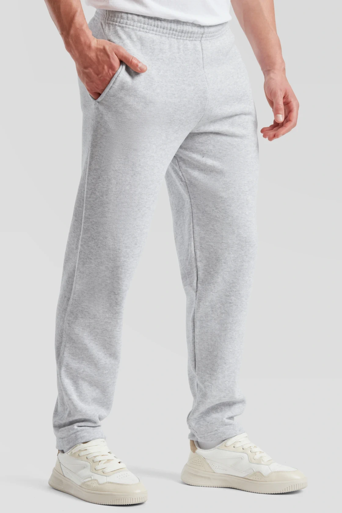 fruit-of-the-loom-64-032-0-classic-open-hem-jog-pants-heathergrey-model-1 F.O.L. Classic Open Hem Jog Pants