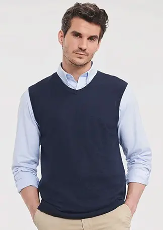 Russell V-Neck Sleeveless Knitted Pullover