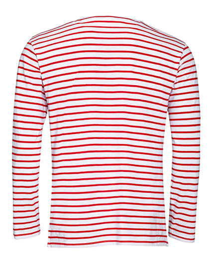 SOL'S Men's Long Sleeve Striped T-Shirt Marine SOL'S Men's Long Sleeve Striped T-Shirt Marine
