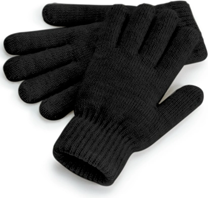 beechfield-b387-cosy-ribbed-cuff-gloves-blackmarl-front-1 Beechfield Cosy Ribbed Cuff Gloves
