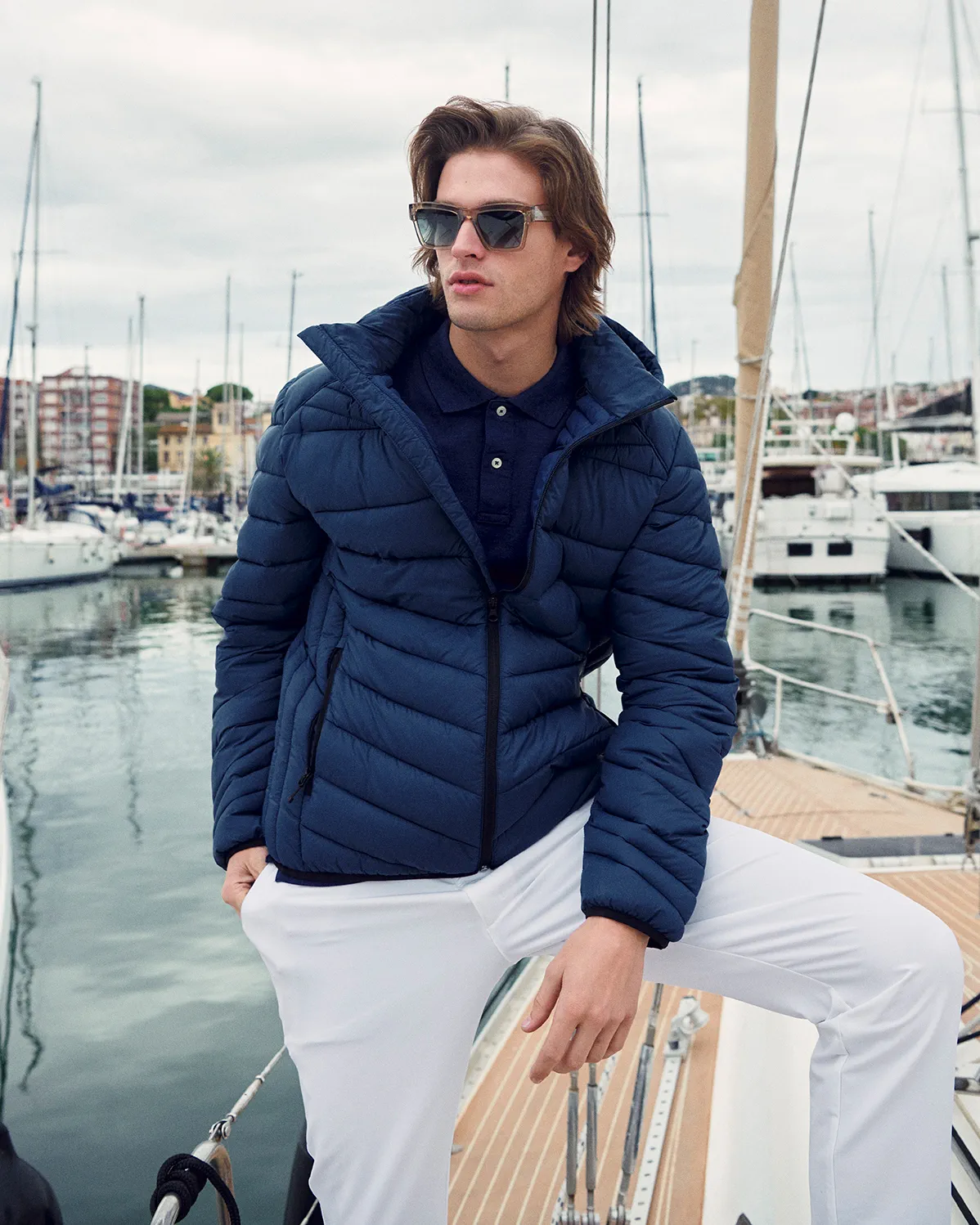 clique-0200976-idaho-jacket-men-darknavy-model-1 CLIQUE Herren Steppjacke Idaho