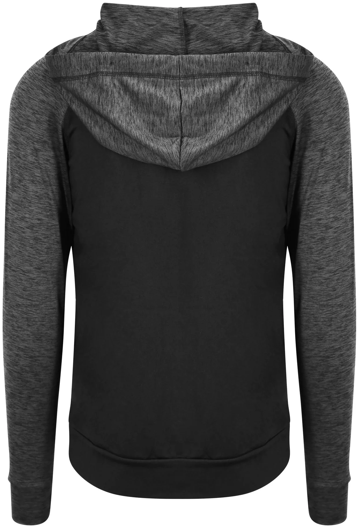 justcool-jc057-mens-cool-contrast-zoodie-black-blackslatemelange-back-3 Just Cool Men's Cool Contrast Zoodie