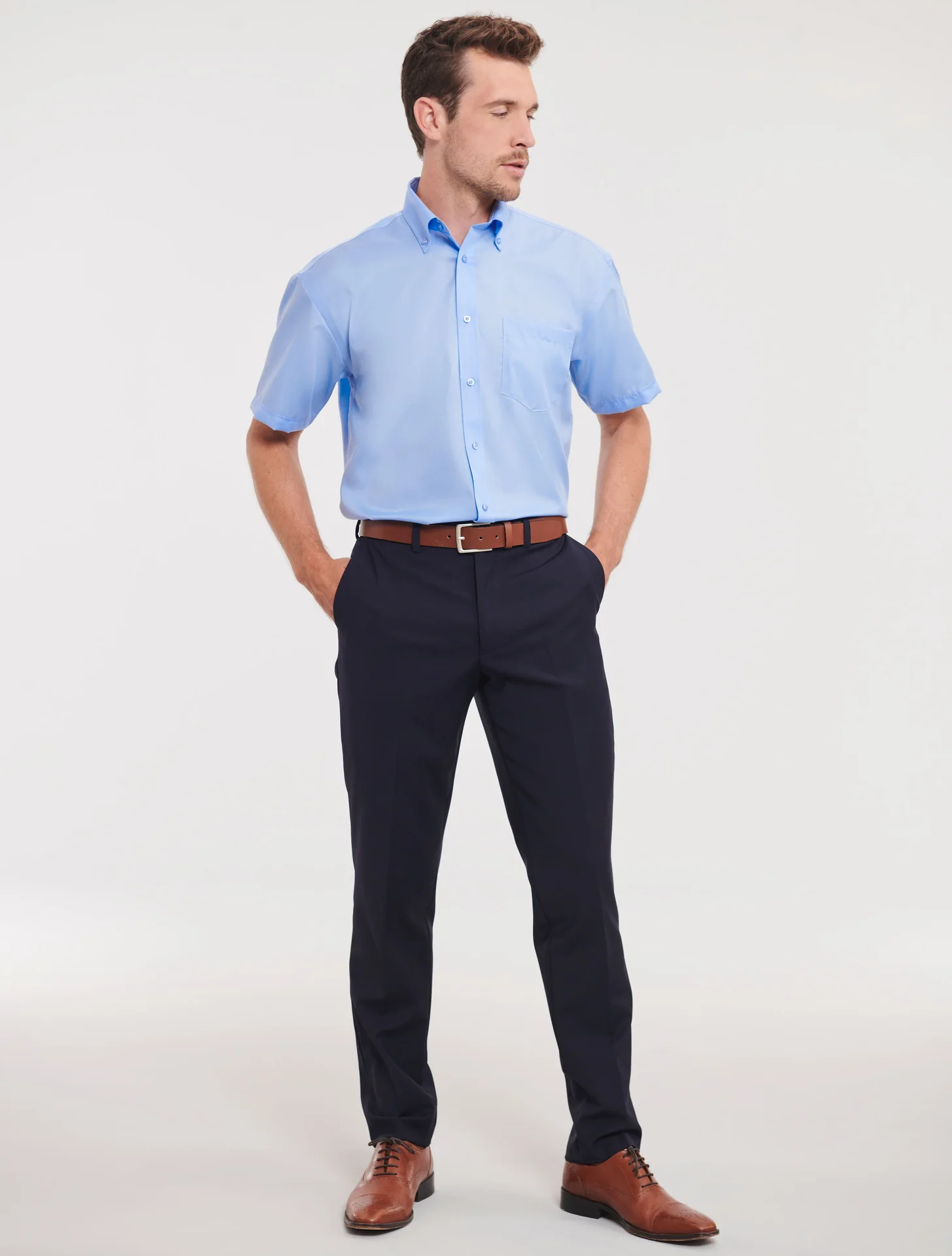 Russell Men's Short Sleeve Ultimate Non-Iron Shirt