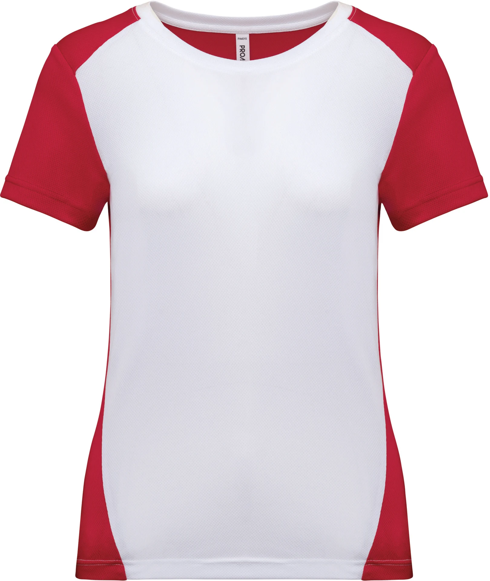kariban-PA4015-damen-kontrast-sport-shirt-white-red-front-3 Kariban Damen Kontrast Sport Shirt