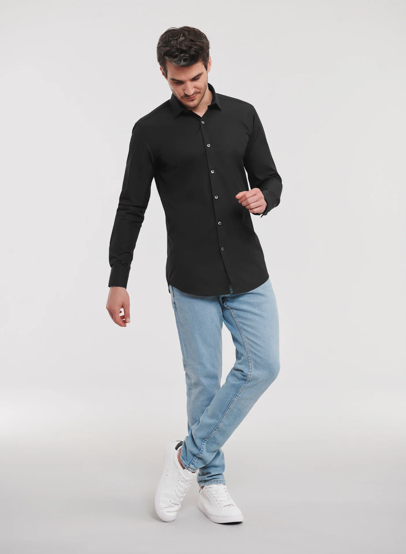 Russell Men's Long Sleeve Ultimate Stretch Shirt