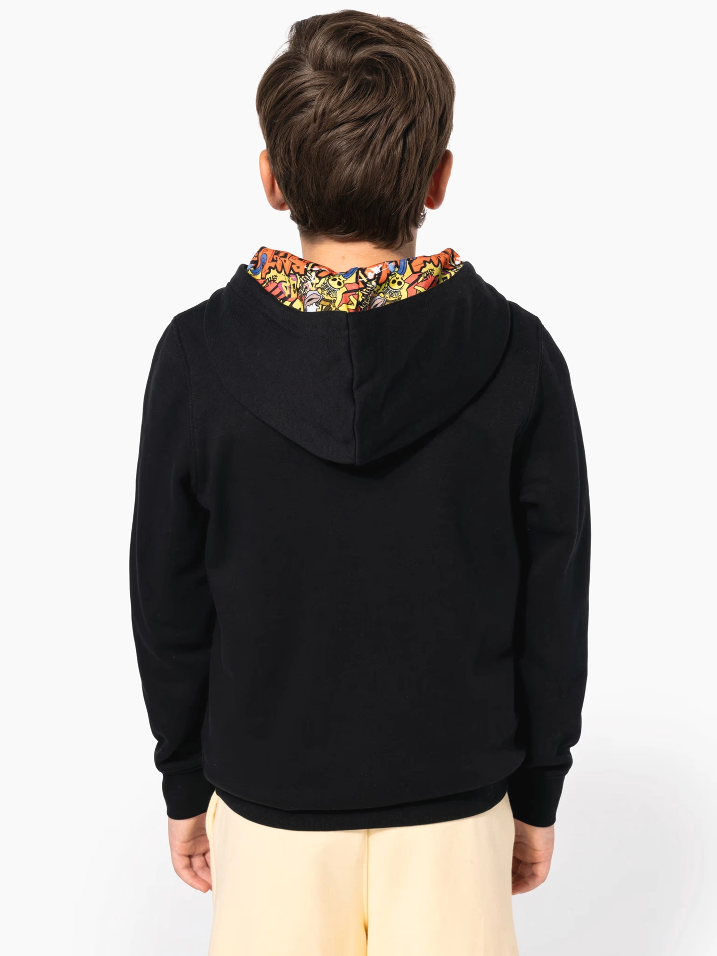 kariban-K4014-kinder-kapuzen-sweater-black-skategraffiti-model-1 Kariban Kinder Kapuzen Sweater