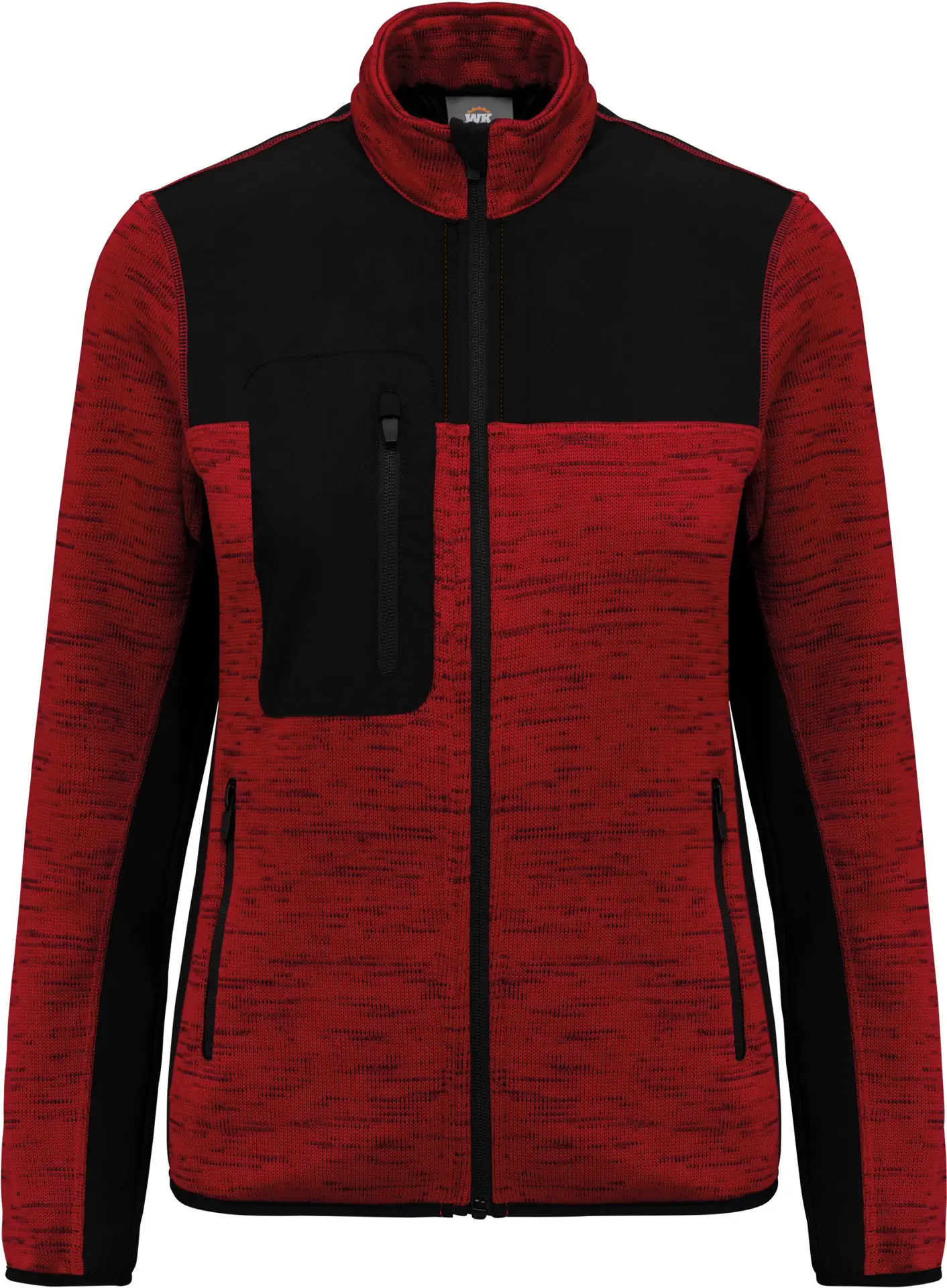 red melange/black