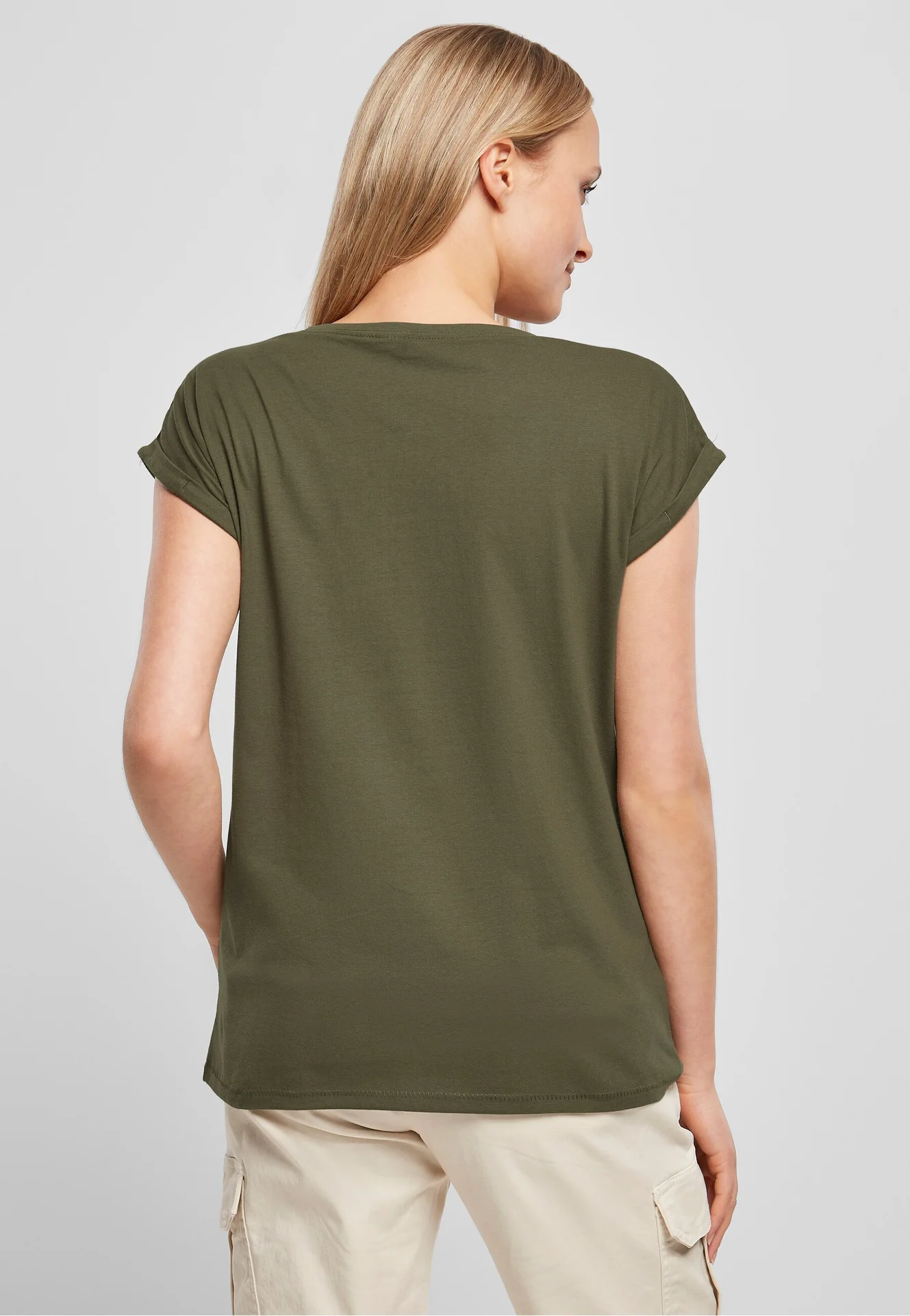 Build Your Brand Ladies Extended Shoulder Tee