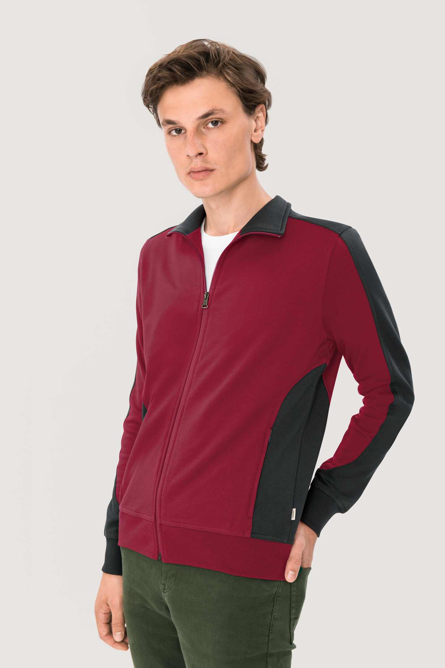 HAKRO Sweatjacke 477 Contrast Mikralinar®