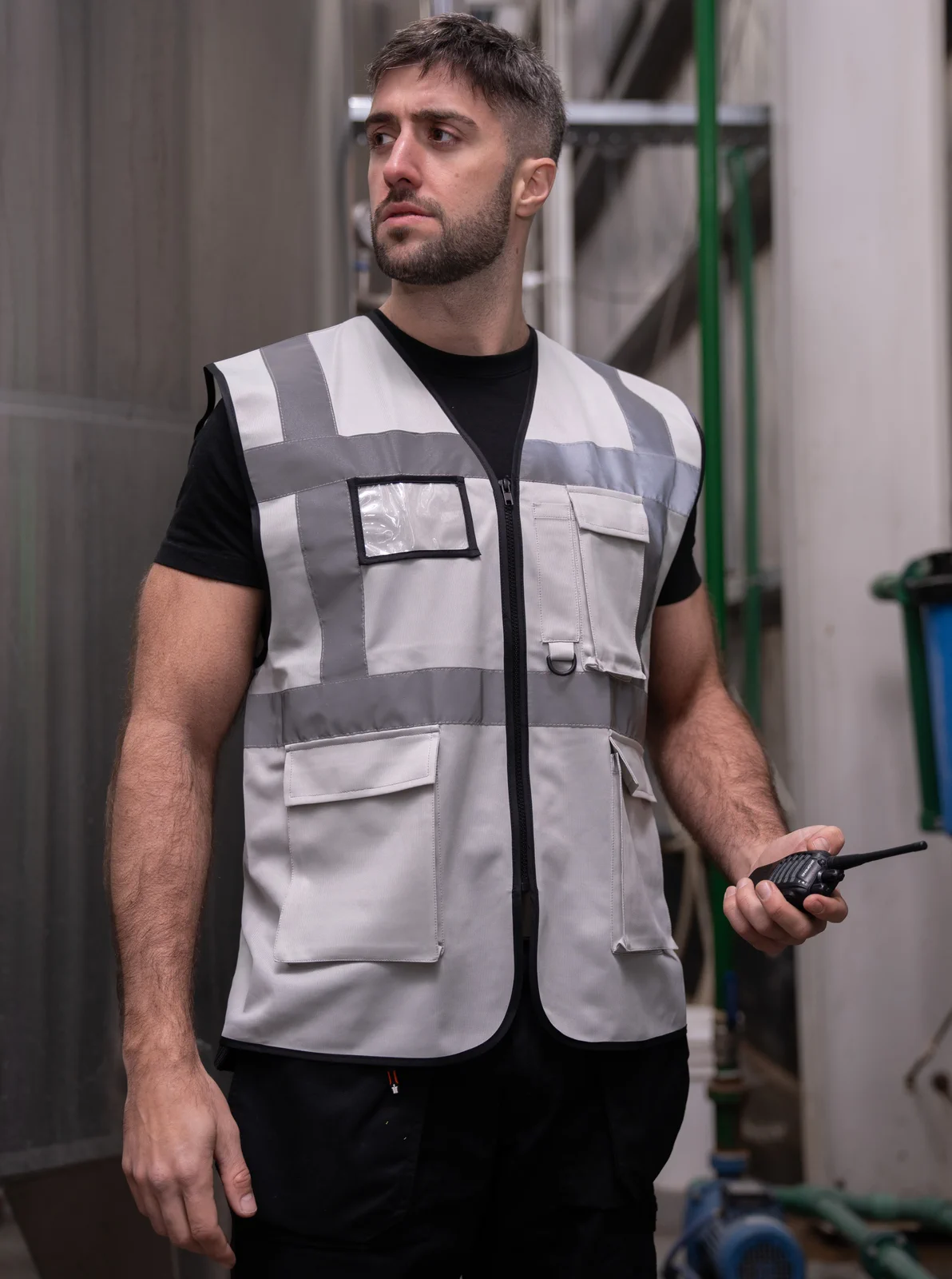 korntex-kxcmf-co2-neutral-multifunctional-executive-safety-vest-hamburg-ash-model-0 Korntex Multifunktionale Comfort-Fit Warnweste Hamburg