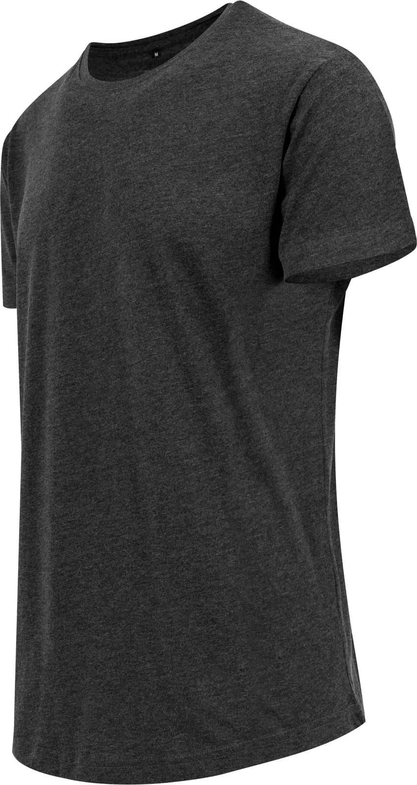BYB-BY028-shaped-long-t-shirt-charcoalmelange-left-5 Build Your Brand Shaped Long Tee
