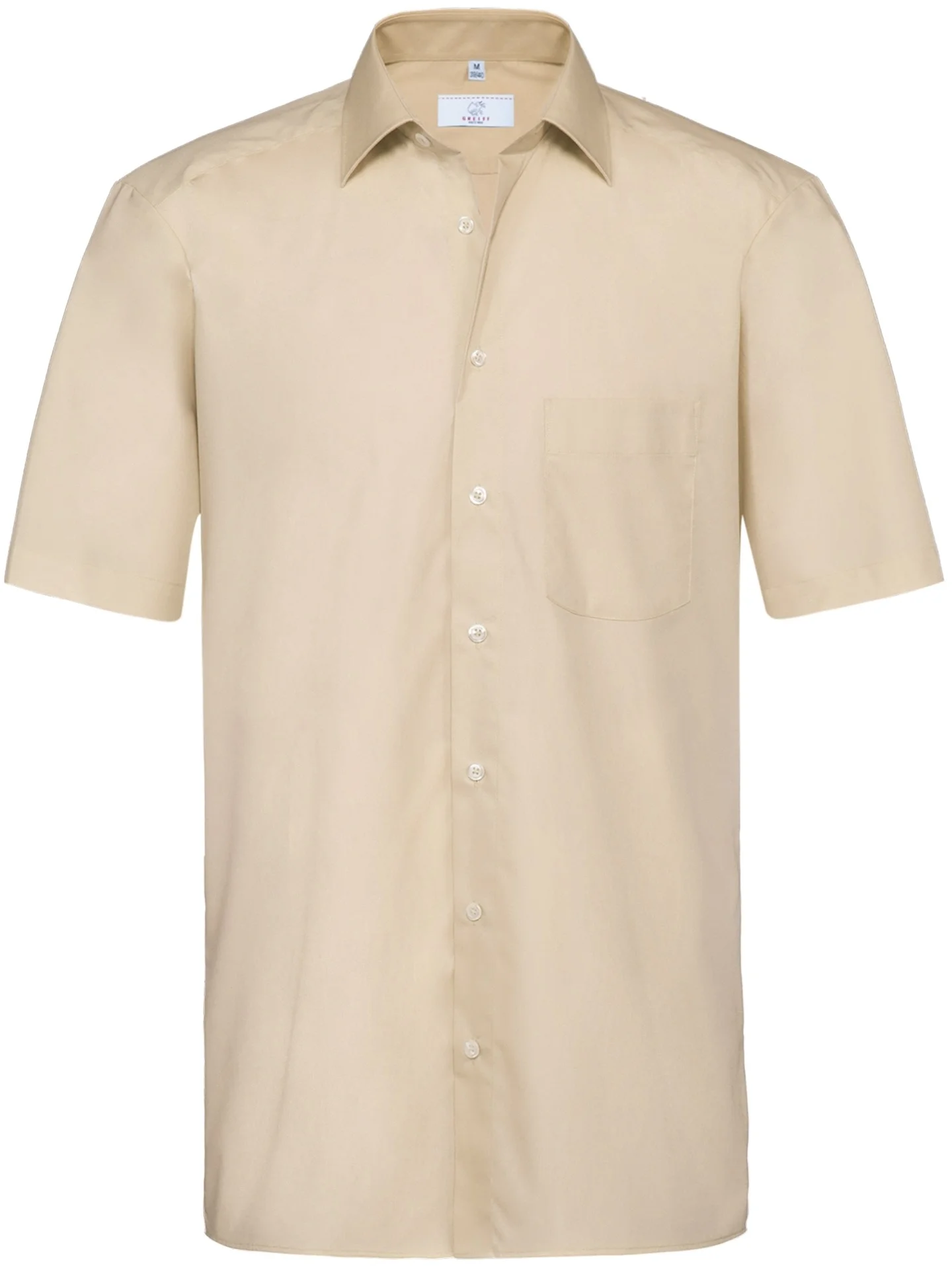 greiff-6666-herren-hemd-12-rf-basic_1120_sand-front-2 GREIFF Herren Hemd kurzarm BASIC Regular Fit