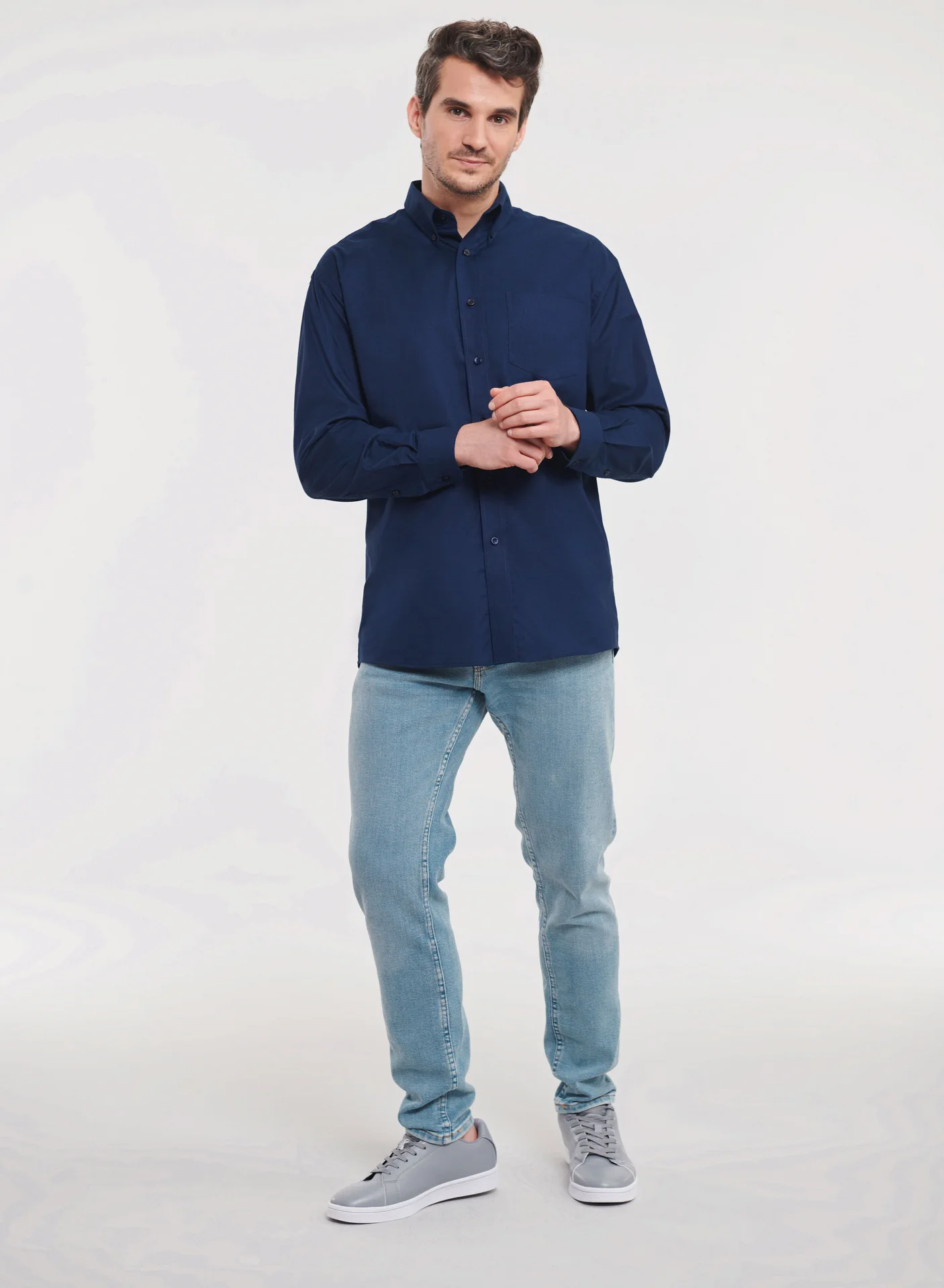 Russell Men's Long Sleeve Easy Care Oxford Shirt