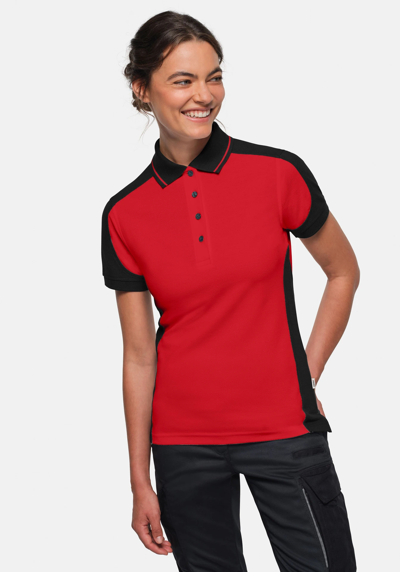 HAKRO Damen Poloshirt 339 Contrast MIKRALINAR® ECO