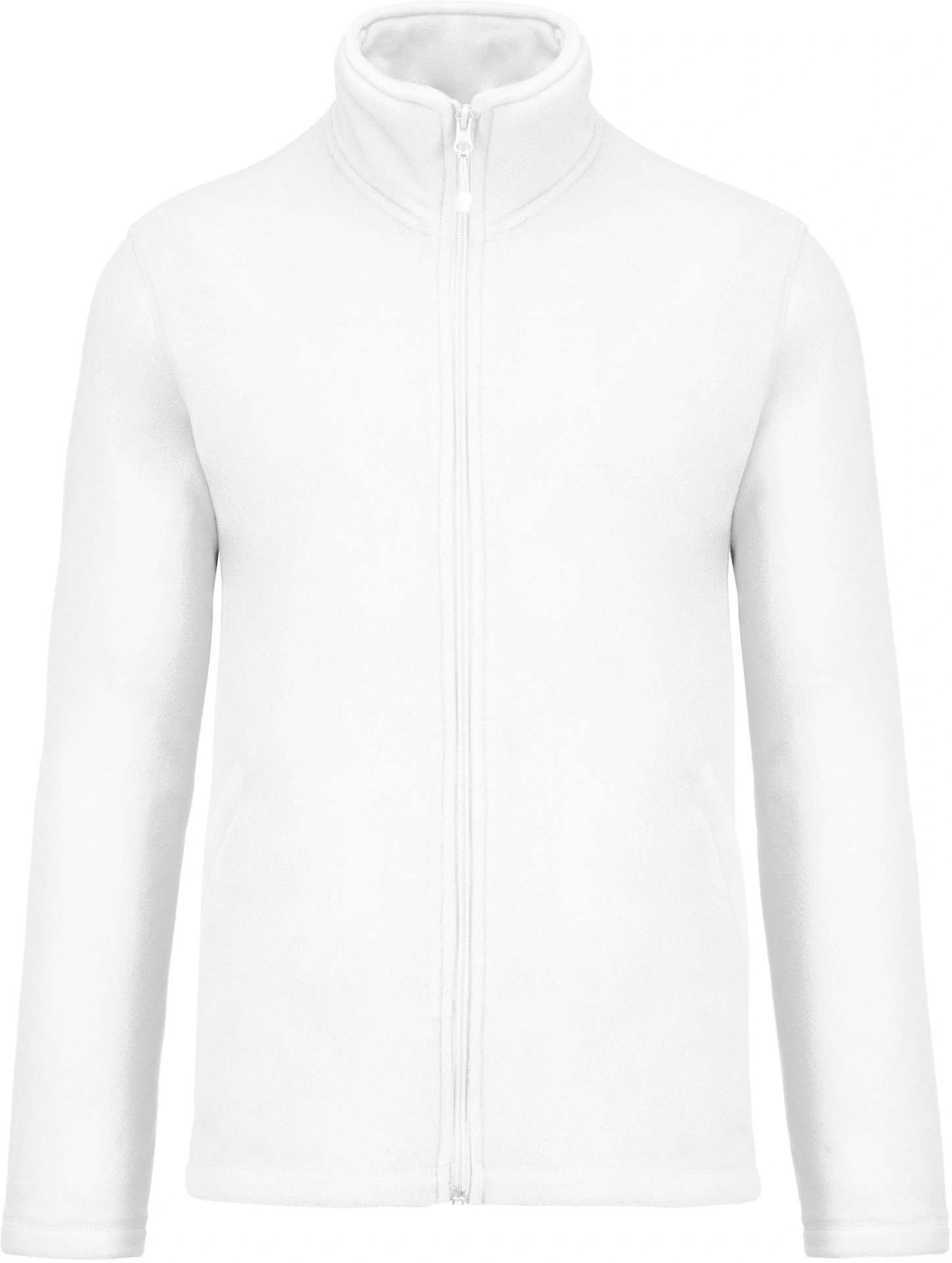 kariban-K911-microfleece-jacke-falco-white-front-3 Kariban Microfleece Jacke "Falco"