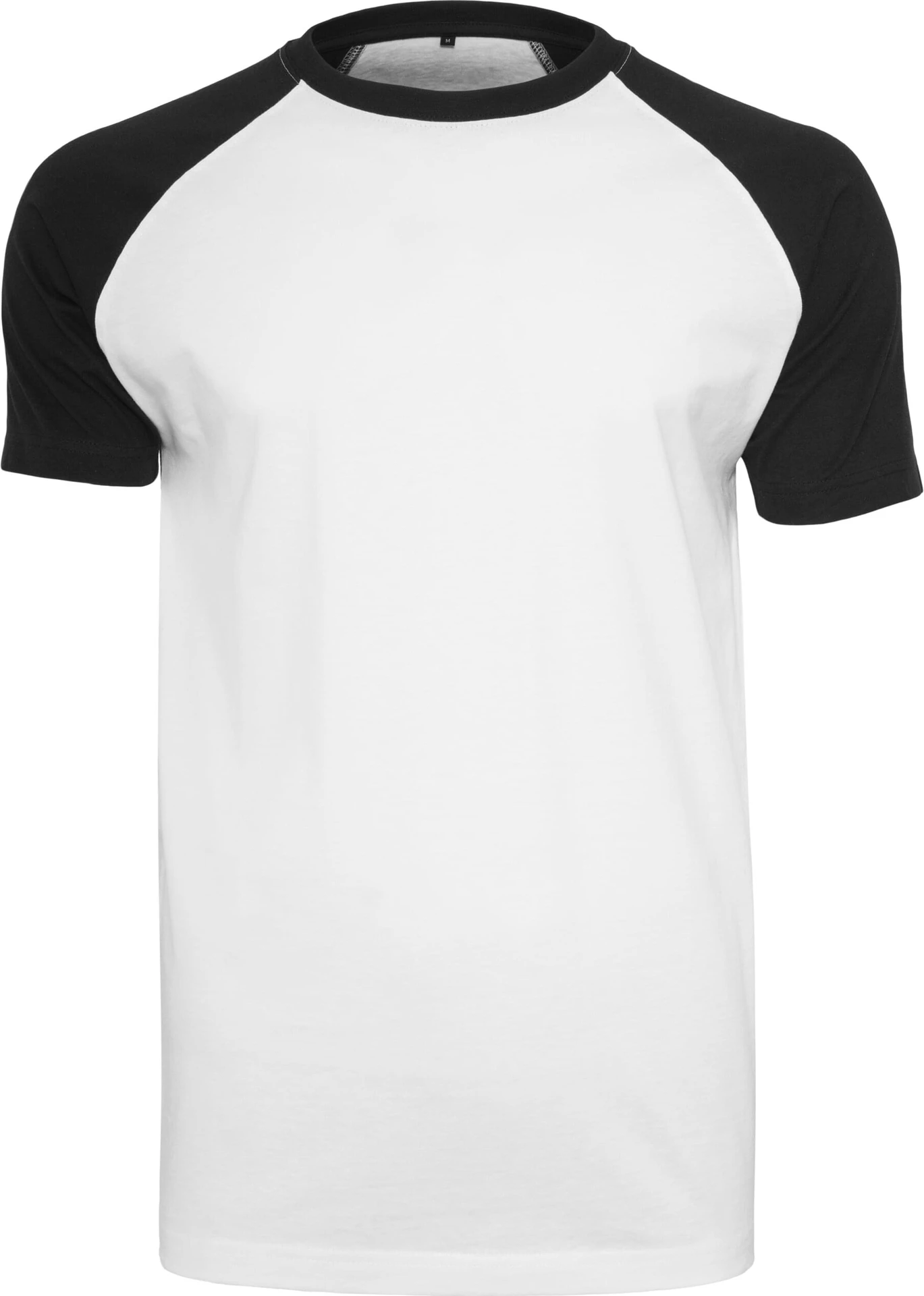 BYB-BY007-raglan-contrast-t-shirt-white-black-front-4 Build Your Brand Raglan Contrast Tee