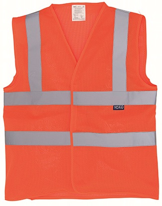 YOKO® High Visibility Funktionsweste Warnweste mit 4 Reflexstreifen r