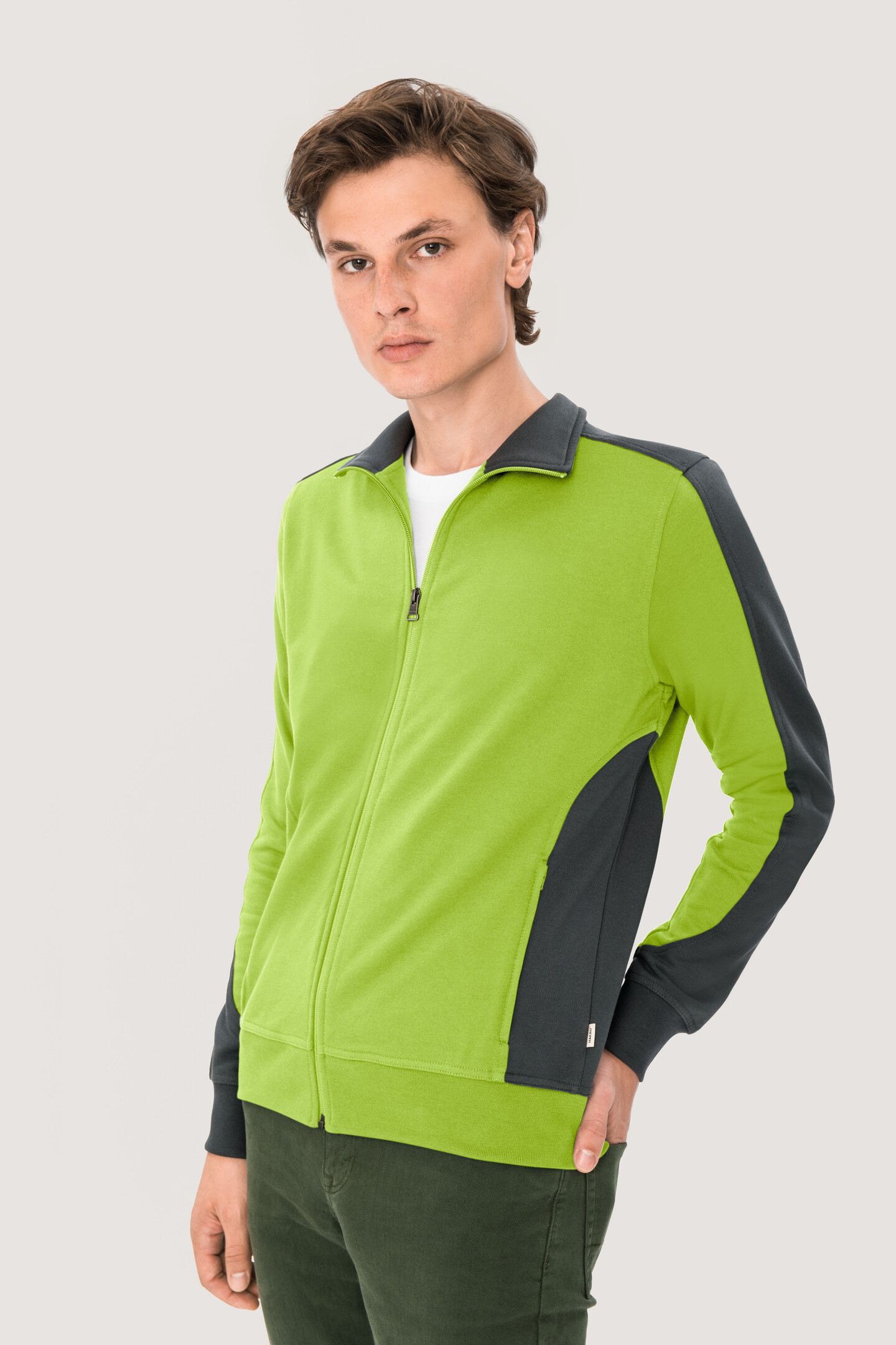 HAKRO Sweatjacke 477 Contrast Mikralinar® HAKRO Sweatjacke 477 Contrast Mikralinar®