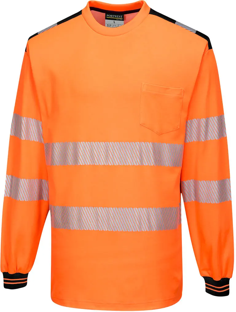 PORTWEST T185 Warnschutz Cotton Comfort T-Shirt, langarm PORTWEST T185 Warnschutz Cotton Comfort T-Shirt, langarm