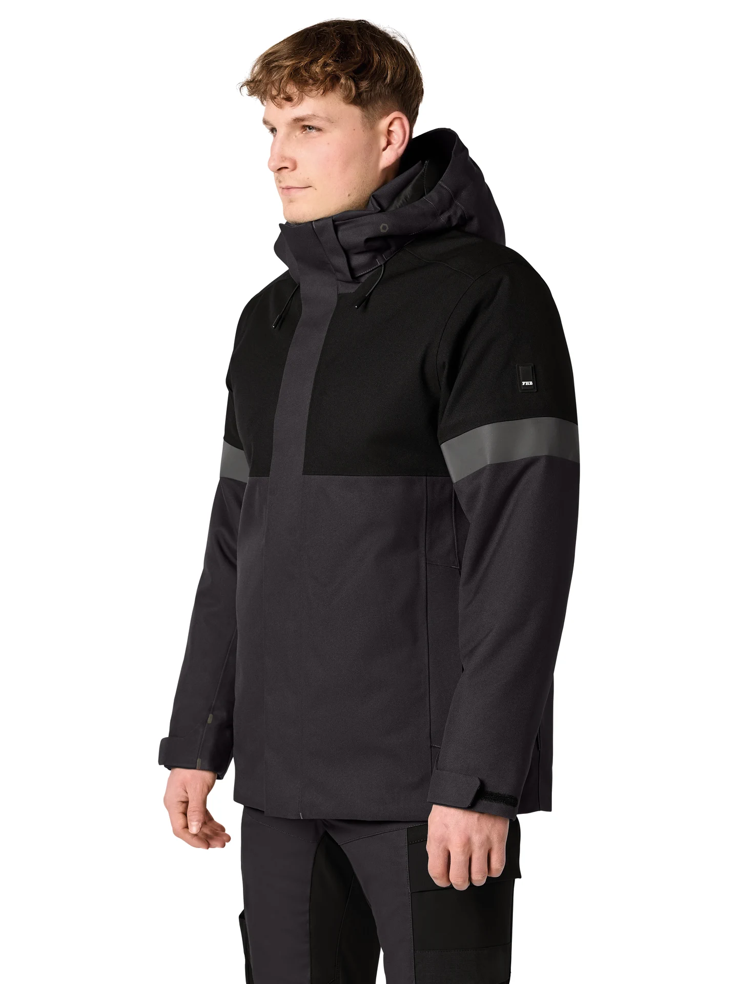 fhb-80236-winterjacke-adrian-anthrazit-schwarz-model-1 FHB Winter-Arbeitsjacke ADRIAN