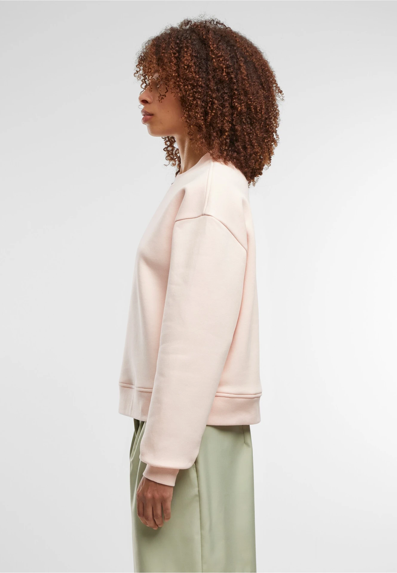 Build Your Brand Ladies Oversized Crewneck Sweatshirt