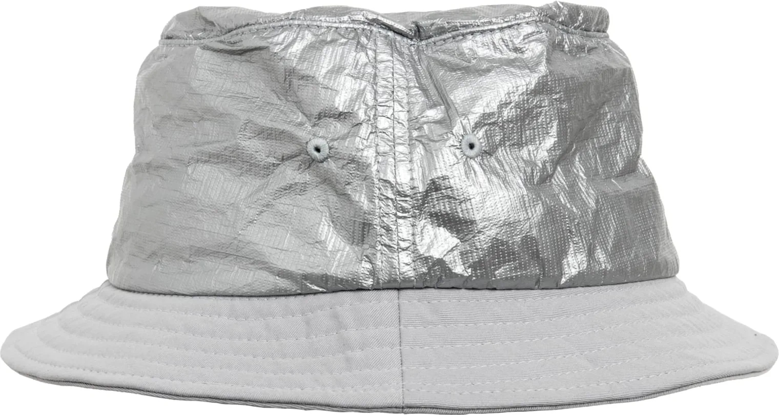 flexfit-5003cp-crinkled-paper-bucket-hat-silver-left-4 FLEXFIT Crinkled Paper Bucket Hat