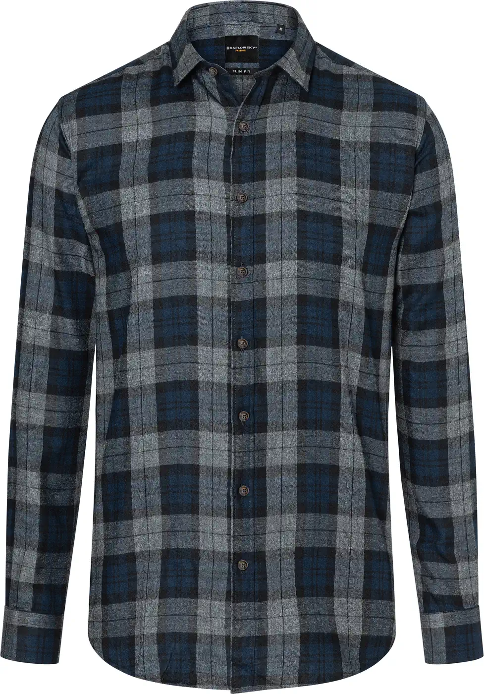 karlowsky-bm7bm8bm9-herren-karohemd-urban-navy-front-3 KARLOWSKY Karohemd Urban