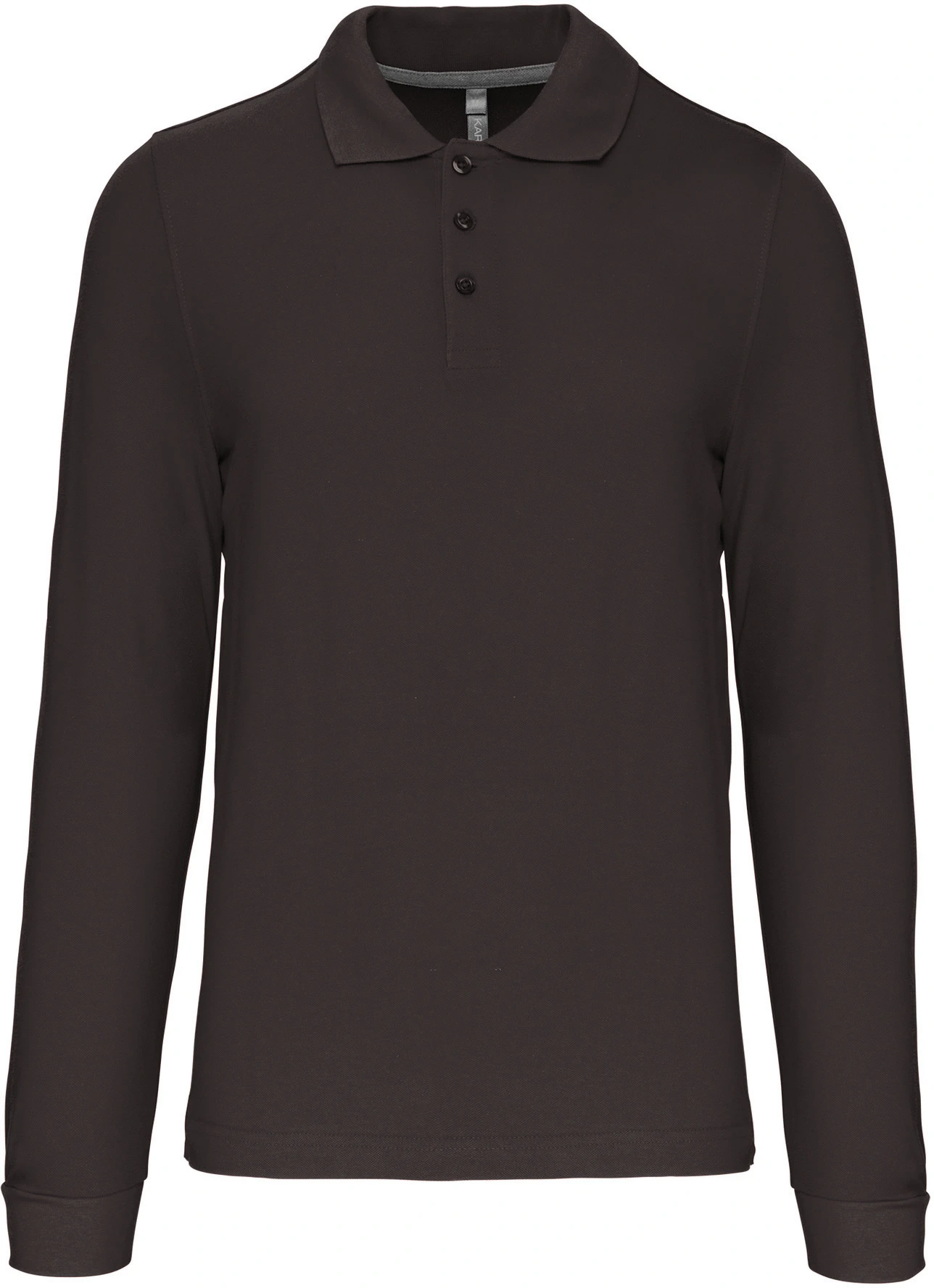 kariban-K243-herren-pique-polo-langarm-darkgrey-front-3 Kariban Herren Piqué Polo langarm