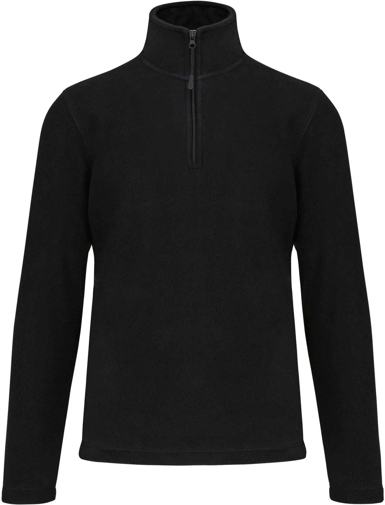 kariban-K912-microfleece-pullover-mit-viertel-zip-enzo-black-front-3 Kariban Microfleece Pullover mit 1/4 Zip "Enzo"