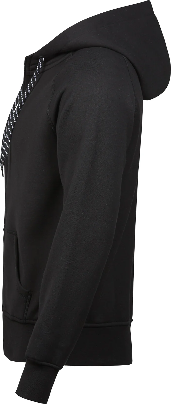 tee-jays-5435-mens-fashion-full-zip-hood-black-left-2 Tee Jays Men's Fashion Full Zip Hood