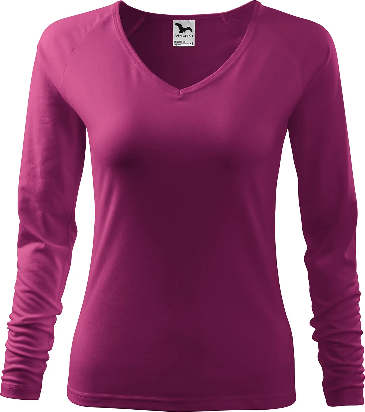malfini-127-elegance-t-shirt-damen-fuchsia-front-2 MALFINI T-Shirt Damen Elegance 127